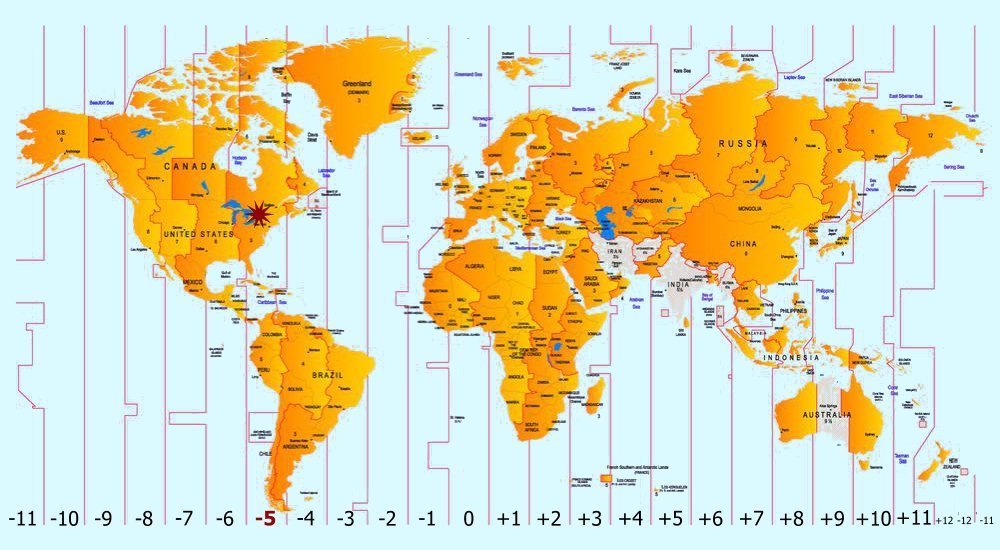 World Timezone Map World Timezone Map